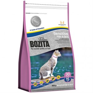 Bozita Funktion для длинношерстных, а так же котов и кошек с чувствительной кожей и шерстью 400 гр / Bozita Sensitive Hair&Skin 400 gr