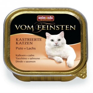Animonda Vom Feinsten Adult 100 гр для стерилизованных котов и кошек с индейкой и лососем