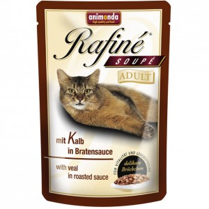 Animonda Rafine Soupe Adult 100 гр для взрослых кошек и котов - коктейль из телятины в жареном соусе