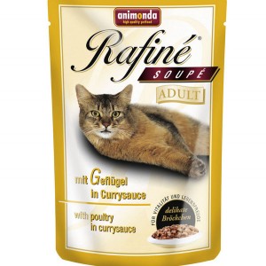 Animonda Rafine Soupe Adult 100 гр для взрослых кошек и котов - коктейль из мяса домашней птицы в соусе карри