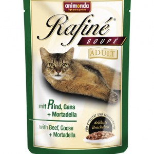 Animonda Rafine Soupe Adult 100 гр для взрослых кошек и котов - коктейль из говядины, мяса гуся и яблок