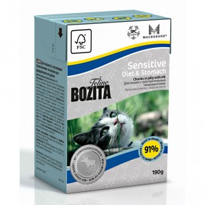 Bozita Funktion для кошек и котов с чувствительным пищеварением (лось) 190 гр / Sensitive Diet&Stomah 190 gr