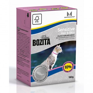Bozita Funktion для кошек и котов с чувствительным кожей и шерстью (лосось) 190 гр / Bozita Funktion Sensitive Hair&Skin 190 gr