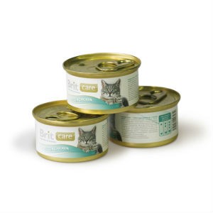 Brit Care консервы для взрослых кошек и котов (Куриная грудка с сыром) 80 гр / Brit Care (Chicken breasts and cheese) 80 gr