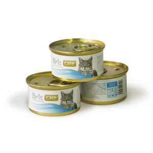Brit Care консервы для взрослых кошек и котов (Тунец с индейкой) 80 гр / Brit Care (Tuna and turkey ) 80 gr