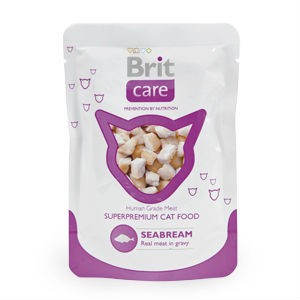 Brit Care Cat пауч для взрослых кошек и котов (Морской лещ) 80 гр / Brit Care pouch (Seabream) 80 gr