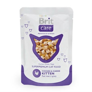 Brit Care Cat пауч для котят (Курица и утка) 80 гр / Brit Care pouch kitten (Chicken and cheese) 80 gr
