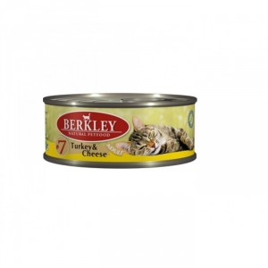 Berkley для взрослых котов и кошек №7 (Индейка с сыром) 100 гр / Berkley adult #7 (Turkey and cheese) 100 gr