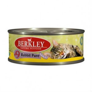 Berkley для взрослых котов и кошек №9 (Мясо кролика) 100 гр / Berkley adult #9 (Rabbit pure) 100 gr