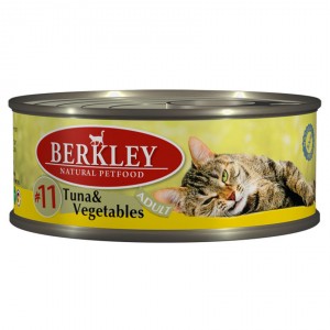 Berkley для взрослых котов и кошек №11 (Тунец с овощами) 100 гр / Berkley adult #11 (Tuna and vegetables) 100 gr