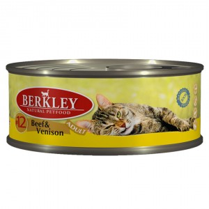 Berkley для взрослых котов и кошек №12 (Говядина с олениной) 100 гр / Berkley adult #12 (Beef and venison) 100 gr