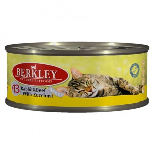Berkley для взрослых котов и кошек №13 (Кролик и говядина с цукини) 100 гр / Berkley adult #12 (Rabbit and beef with zucchini) 100 gr