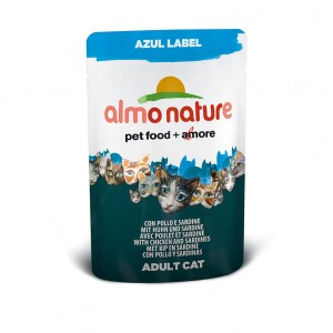 Almo Nature Azul Label с курицей и сардинами (пауч) 70 гр / Almo Nature Azul Label chicken and sardinas (pouch) 70 gr